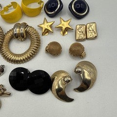 15 Pairs Of Vintage Clip On Earrings Variety Of Styles & Colors 1980’s, 1990’s