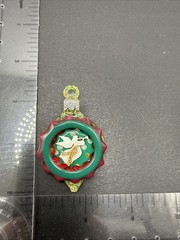 Lucinda Ornament Pin – Christmas Sparkle Angel Red Green