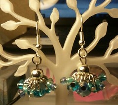 MaryBee Jewelry: Pierced Blue Dangle Earrings 09-01-2020