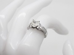 $7000 P & J 1.75ct SI1 I Heart Cut Natural Diamond 14k White Gold Wedding Ring