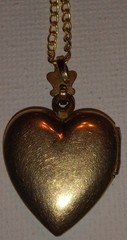 Antique Edwardian Sweetheart C-Clasp Bow Locket & Heart Necklace Lot – As-Is