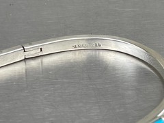 Vintage Sterling Silver & Turquoise Mexico Bracelet Belt Buckle 925 western
