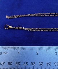 Antique Victorian Gold Filled Watch Chain 50″ W&S Star Moon Clasp