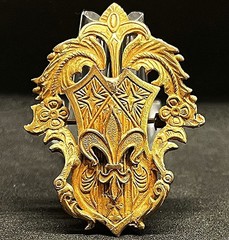 France 1920´ old beauty brooch fleur-de-lis shield, Art Nouveau design elegant