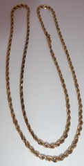 14K OR OroAmerica Solid Gold Rope Chain Necklace 22 1/4″l 2.5mm 14.6g