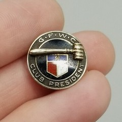Vintage 10k G.F.W.C Club President Pin 3 Grams, General Federation Women’s Clubs