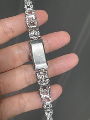 Original Antique Art Deco Platinum 3.65ct Earth Diamond Cocktail Watch