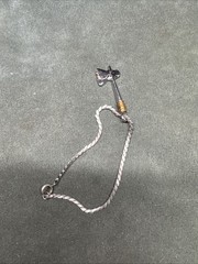 Vintage Tomahawk Axe Charm Pendant On A Matching Chain Hatchet Axe Charm