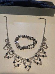 Vtg 1950’s-1960’s Light And Blue Sapphire Necklace And Bracelet