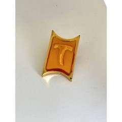 Vintage Celebrity NY letter T pin Monogram lapel pin