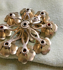VINTAGE – Brooch Pin & Screwback Earrings – Colorful FLOWERS Set – Retro RARE