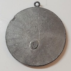 Edlee Vintage Silver Tone Zodiac Gemini Pendant 2.25 inches
