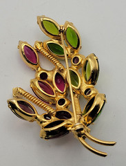 Juliana D & E DeLizza Elster Leaf Brooch and Earring Set #2