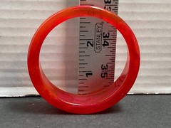 2.25″ Inner Diameter Round Tapered Acrylic Bangle Bracelet Red Orange