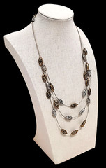 VTG Premiere Designs 3 Strand Everyday Simple Statement Necklace 20″