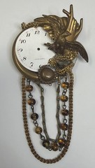 Vintage Maximal Art Watch Parts Collage Large Brooch Pin Steam Punk Unique