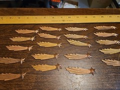 Lot Of 20 Shooting Stars France Vintage 60s Brass Stampings Findings Jewelry