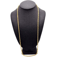 Classic Rope Twist Gold Tone Multi Link Chain Vintage Unisex Necklace 30 Inch