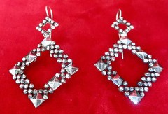 Pair of Art-Deco Cut-Steel Earrings