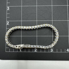 Vintage Ross Simons Silver 925 Canary Yellow Baguette Cut CZ Bracelet 7.5″ long