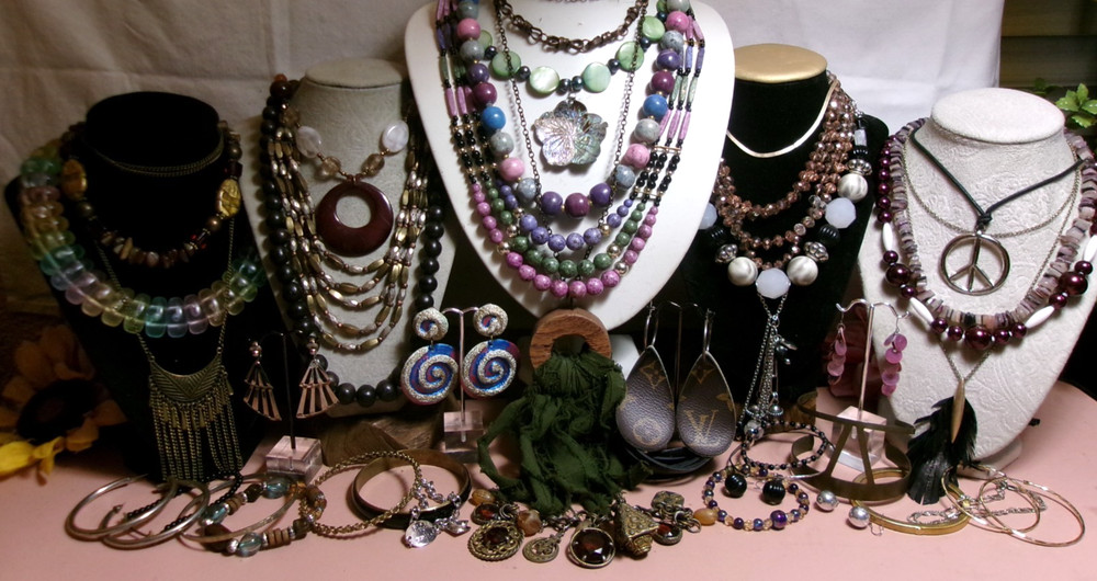 Jewelry Lot 35+ Pieces Vintage To Now Boho Chic~Glam~Eclectic~Ethnic Themes