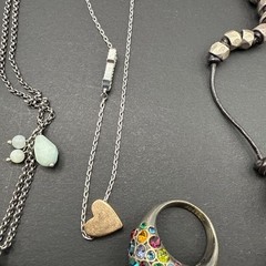 Lot Of Fossil Signed Rose Gold Tone Necklaces And Bracelet Earrings Rings J150