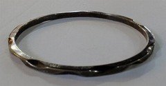 Vintage Beautiful Sterling Silver 925 Mexico Bangle Bracelet Tarnished