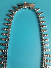 Beautiful Vintage Sparkling Multi Rhinestone Necklace Choker 15 in