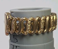 Vintage Gold Filled Sterling Pitman & Keeler American Queen Sweet Heart Bracelet