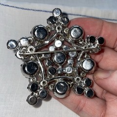 Vintage Juliana “BOOK PIECE” AB Crystal Starburst Brooch & Clip Earrings #1355