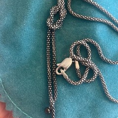 925 Sterling Silver Knotted Rope Necklace Chain Jewelry 21 Inches