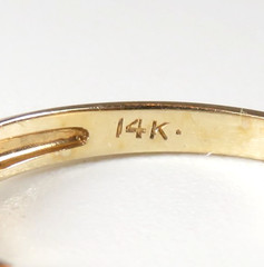 Antique Art Deco 1920’s Diamond Wedding Band 14KW/Y Ring Size 6 UK-L1/2