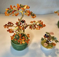 AUTHENTIC SWOBODA GEM TREE ~CARNELIAN, AVENTURINE, PEARL, BIRDS ON TREE ~ WOW!