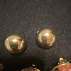 Vintage Multicolor Mixed Earrings Lot 6 Pcs Clip-On & Screwback Rhinestone