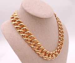 Vintage Trifari Gold-Tone Statement Necklace Chunky Collar Bib Gorgeous! Career