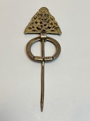 Antique Moroccan North Africa Berber Fibula Jewelry Brooch Solid Silver Openwork