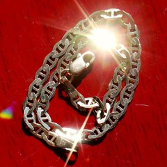10k yellow gold bracelet 7.0″ anchor / mariner link chain vintage 1.50gr N3095A