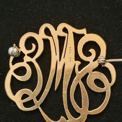 Vintage 120 12kt GF Gold Monogram “SME” Brooch
