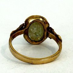 Vintage C&C Clark Coombs 10k Gold Filled Victorian Style Ring Faux Opal Size 5.5