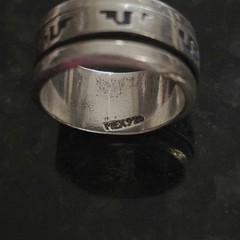Sterling Silver 925 Southwestern Style Spinner Ring Size 7