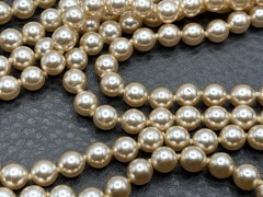 KJL Kenneth Jay Lane Faux Pearl Double Strand Opera 36” Long Necklace Rhinestone