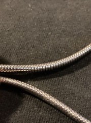 Vintage SILVER METAL SNAKE BELT JEWELRY 33” Made In USA