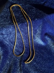 Vintage Sterling Silver Gold Vermeil Milor Italy Quality Box Snake Chain 29in