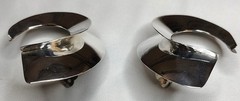 Suzanne St. Clair Vintage Retro 925 Sterling Silver Stud Earrings 1970s – 1980s