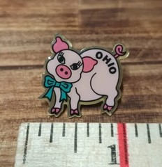 1in Vintage Ohio Cute Sweet Piggy Pig Enamel Pin