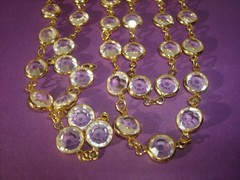 SWAROVSKI SWAN SET/LOT CLEAR CRYSTAL BEZEL NECKLACE 36″&EARRINGS,CLUSTER,DANGLE