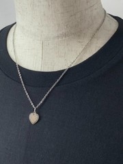 Sweetheart Jewelry DoubleSided Silver Vintage Necklace