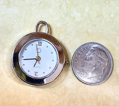 Vintage Petite Charm Pendant Watch Miyota Quartz Movement Minimalist Style RUNS