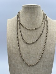Monet Gold Tone Long Chain Necklace 54 Inches Signed