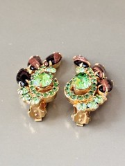 Vintage Verified JULIANA BOOK SET Aventurine Gold Fluss Bracelet Brooch Earrings